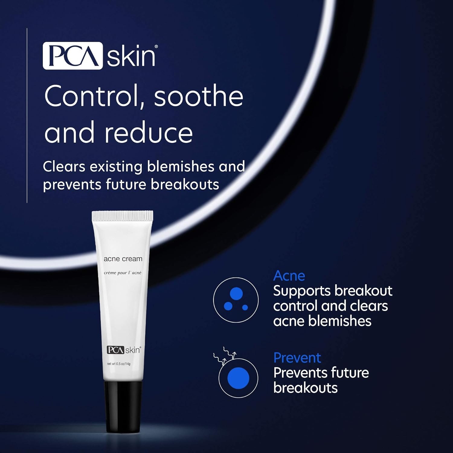 image:imagePCA SKIN Acne Treatment Cream for Face Daily Facial Spot Treatment with 5 Benzoyl Peroxide amp Hydrating Lactic Acid for AcneProne Skin 05 oz