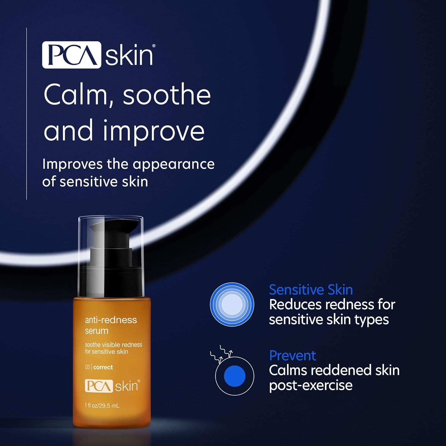 image:imagePCA SKIN Anti Redness Remover Face Serum OilFree Treatment Formulated with Advanced Calming Ingredients Improves Irritation amp Skin Tone 1 fl oz