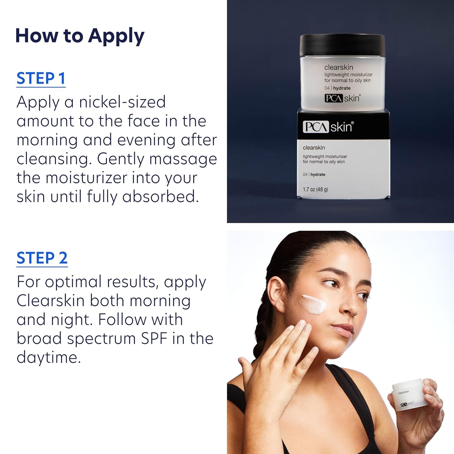 image:imagePCA SKIN Clearskin Lightweight Face Moisturizer for Oily Skin Daily Hydrating Facial Moisturizer for Oily AcneProne and Sensitive Skin Quick Absorbing Reduces Discolorations 17 oz Jar