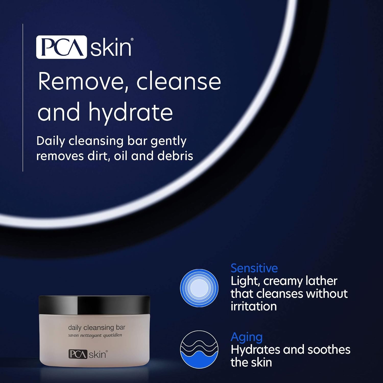 image:imagePCA SKIN Daily Cleansing Bar Hydrating Facial Cleanser for All Skin Types 32 oz