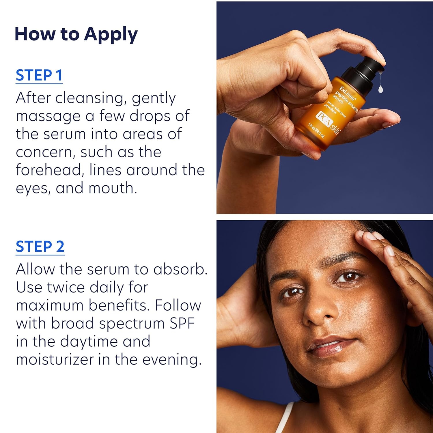 image:imagePCA SKIN ExLinea Peptide Smoothing Face Serum Spot Treatment Serum for Fine Lines and Wrinkles Firms and Strengthens Aging Skin Formulated with Squalene and Hyaluronic Acid 10 oz Pump1 Fl Oz Pack of 1
