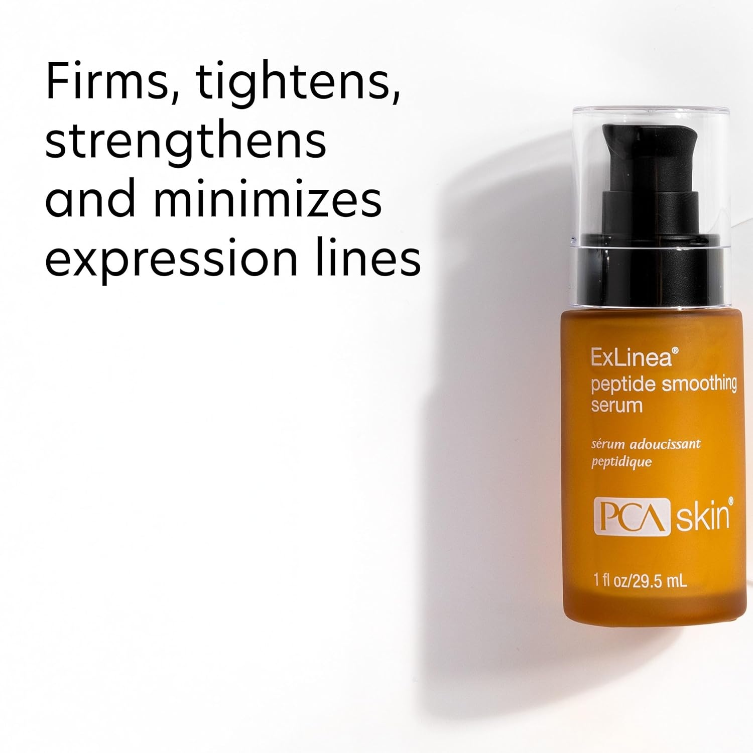 image:imagePCA SKIN ExLinea Peptide Smoothing Face Serum Spot Treatment Serum for Fine Lines and Wrinkles Firms and Strengthens Aging Skin Formulated with Squalene and Hyaluronic Acid 10 oz Pump1 Fl Oz Pack of 1