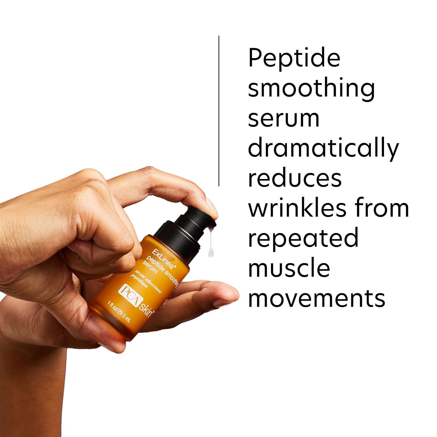 image:imagePCA SKIN ExLinea Peptide Smoothing Face Serum Spot Treatment Serum for Fine Lines and Wrinkles Firms and Strengthens Aging Skin Formulated with Squalene and Hyaluronic Acid 10 oz Pump1 Fl Oz Pack of 1