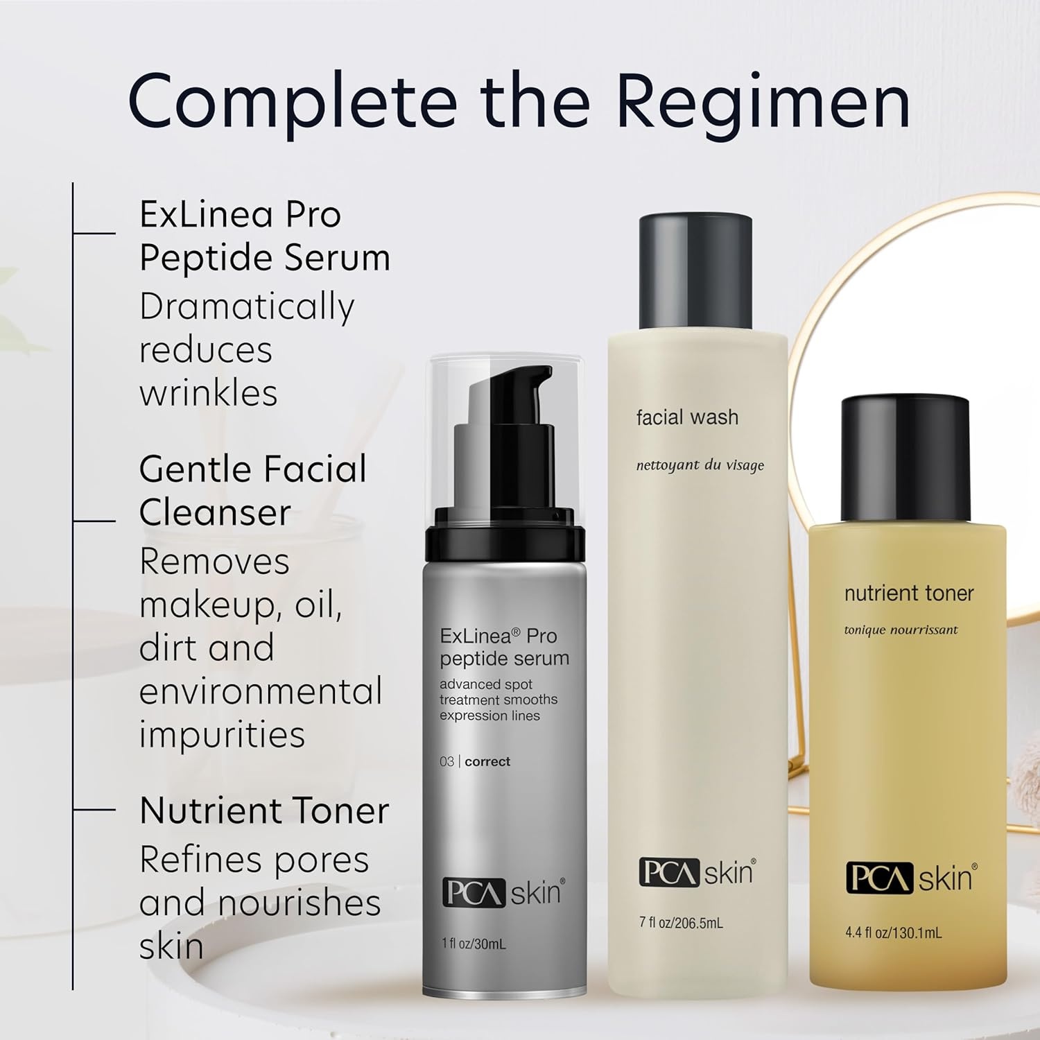 image:imagePCA SKIN ExLinea Pro Peptide Serum for Face Peptide Complex Helps Lift Tighten and Firm Skin and Reduces Wrinkle Depths Hydrating Anti Aging for Women1 Fl Oz Pack of 1