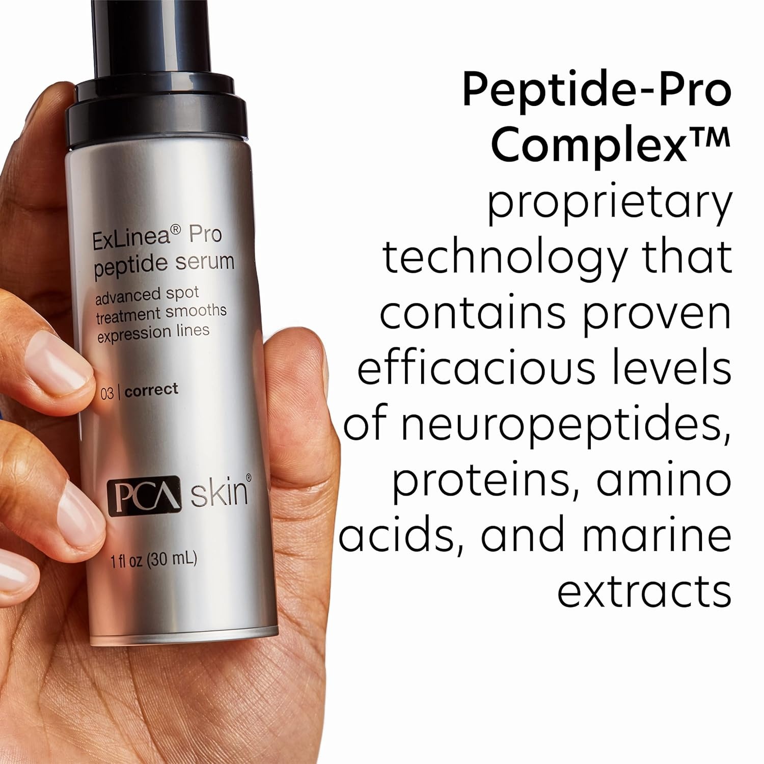 image:imagePCA SKIN ExLinea Pro Peptide Serum for Face Peptide Complex Helps Lift Tighten and Firm Skin and Reduces Wrinkle Depths Hydrating Anti Aging for Women017 Fl Oz Pack of 1