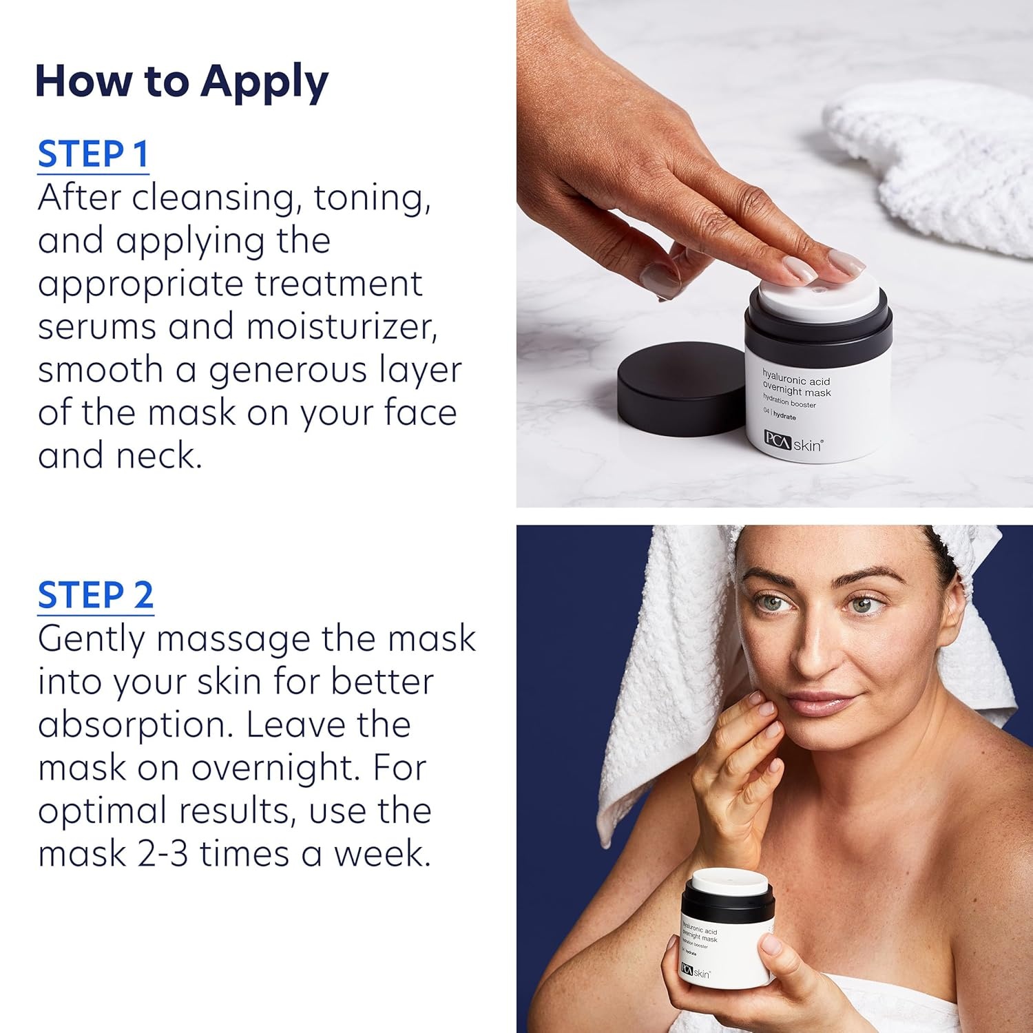 image:imagePCA SKIN Overnight Face Mask Hyaluronic Acid Overnight Mask Brightening Face Mask Rejuvenates and Hydrates Skin Overnight Helps Boost Skin Radiance and Luminosity Anti Aging Face Mask 18 oz Jar