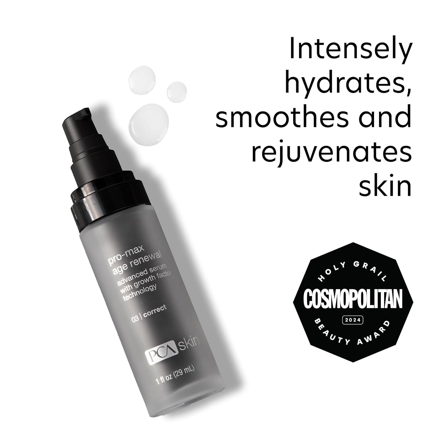 image:imagePCA SKIN Pro Max Age Renewal Anti Aging Serum Anti Aging Face Serum for Reducing Wrinkles and Sagging Skin Helps Lift and Firm Skin on Face and Neck Safe For All Skin Types1 Fl Oz Pack of 1