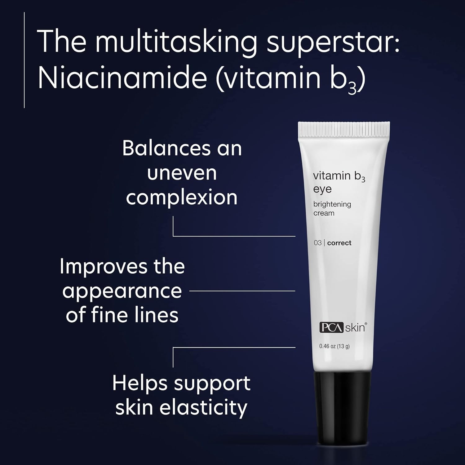 image:imagePCA SKIN Vitamin B3 Eye Brightening Cream Eye Brightener For Bright Eyes Dark Circles Wrinkles and Uneven Skin Tones Anti Aging Eye Cream Formulated with Niacinamide 1 oz Tube