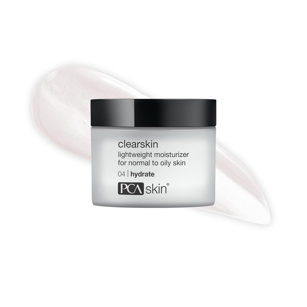 image:imagePCA SKIN Clearskin Lightweight Face Moisturizer for Oily Skin Daily Hydrating Facial Moisturizer for Oily AcneProne and Sensitive Skin Quick Absorbing Reduces Discolorations 17 oz Jar