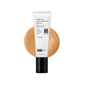 image:imagePCA SKIN Sheer Tint Broad Spectrum SPF 45  UniversallyTinted WaterResistant Hydrating Sunscreen for Use Alone or Under Foundation amp Makeup 17 fl ozSheer Tint Only
