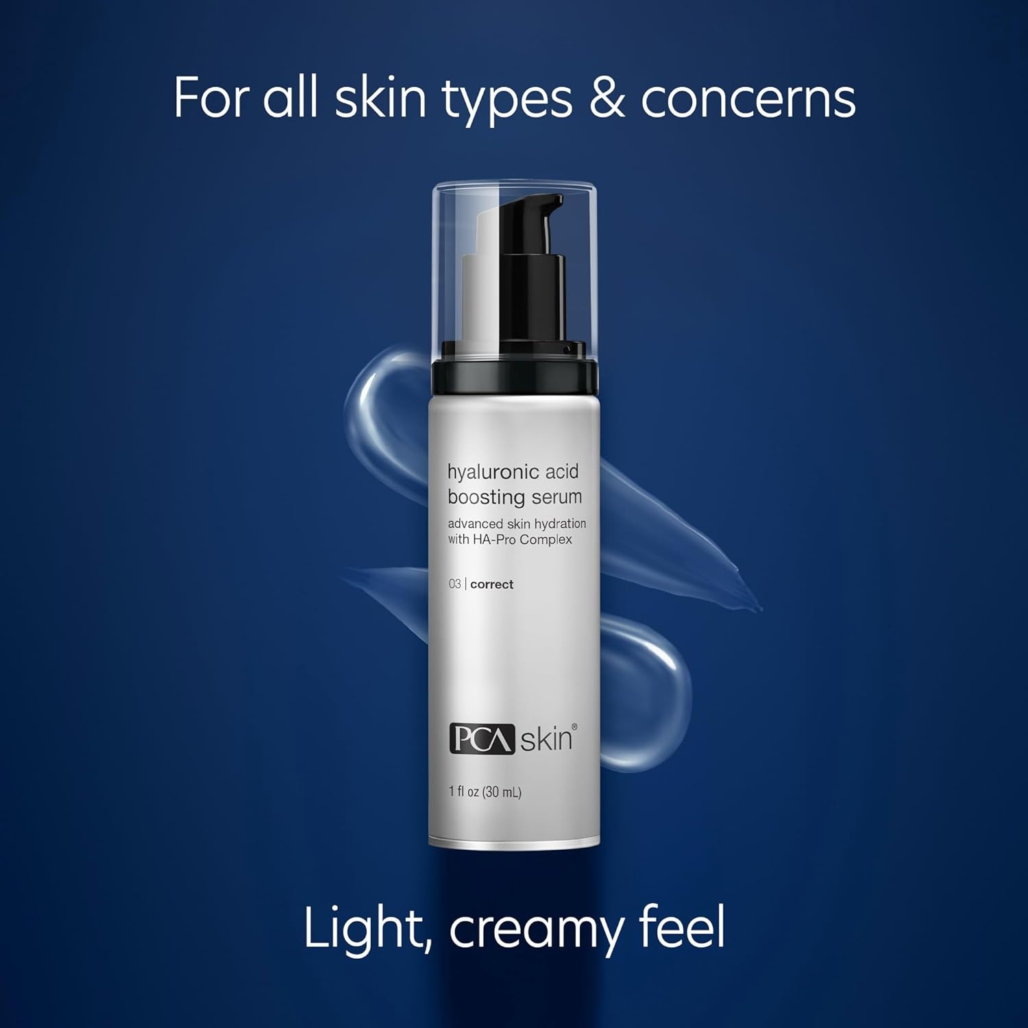 image:imagePCA SKIN Hyaluronic Acid Boosting Face Serum Hyaluronic Acid Serum for Face Made with Niacinamide and Ceramides Helps Reduce Fine Lines and Wrinkles and Delivers 24Hour Moisturization 1 oz PumpSerum
