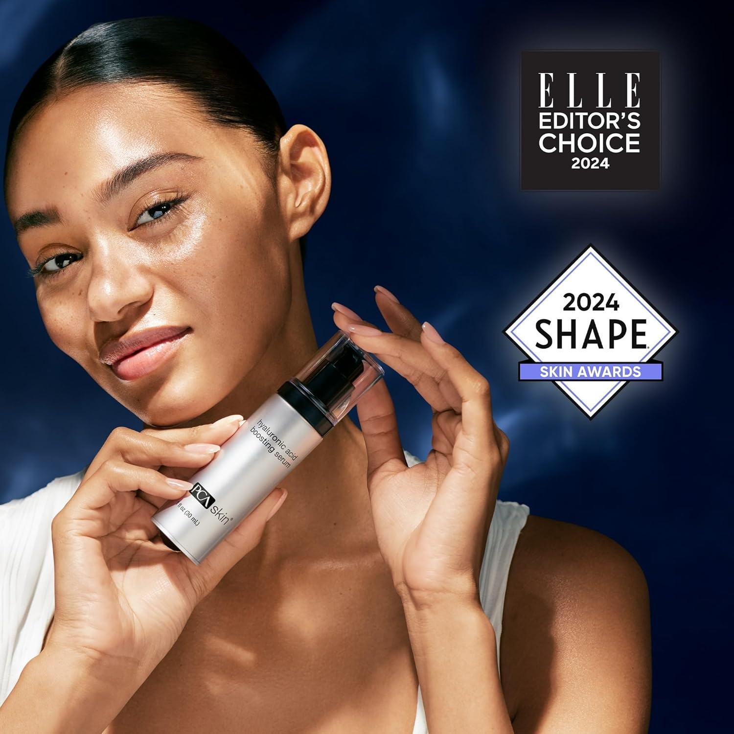 image:imagePCA SKIN Hyaluronic Acid Boosting Face Serum Hyaluronic Acid Serum for Face Made with Niacinamide and Ceramides Helps Reduce Fine Lines and Wrinkles and Delivers 24Hour Moisturization 1 oz PumpSerum