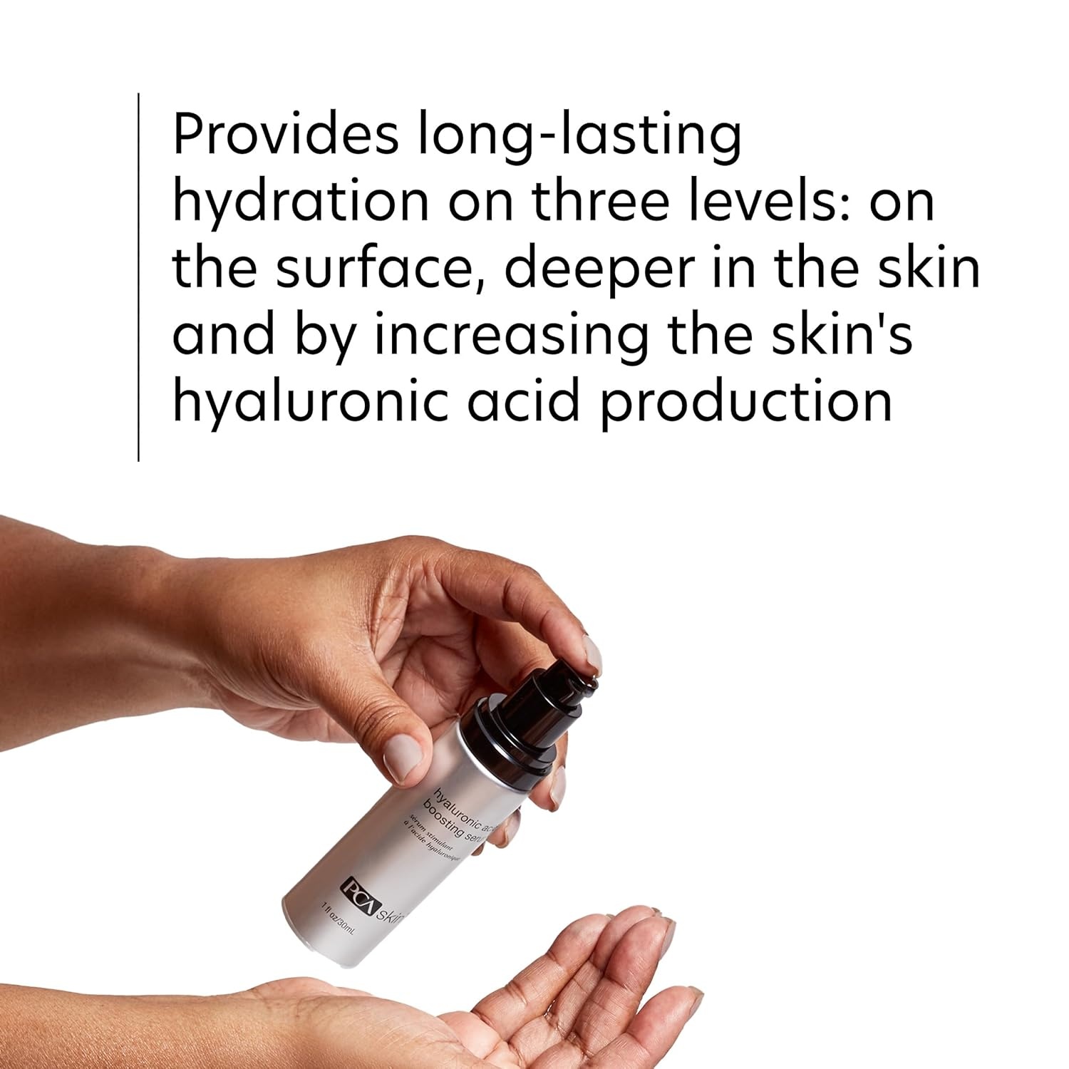 image:imagePCA SKIN Hyaluronic Acid Boosting Face Serum Hyaluronic Acid Serum for Face Made with Niacinamide and Ceramides Helps Reduce Fine Lines and Wrinkles and Delivers 24Hour Moisturization 1 oz PumpEssentials Kit